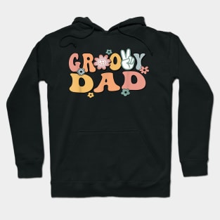 Groovy Dad Retro Father Matching Family 1st Birthday Party Hoodie